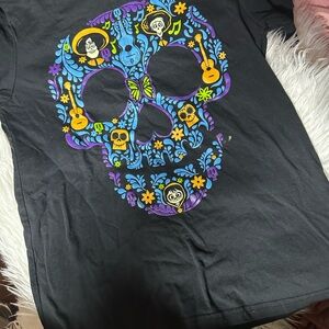 Kids Black Skull Graphic T-Shirt